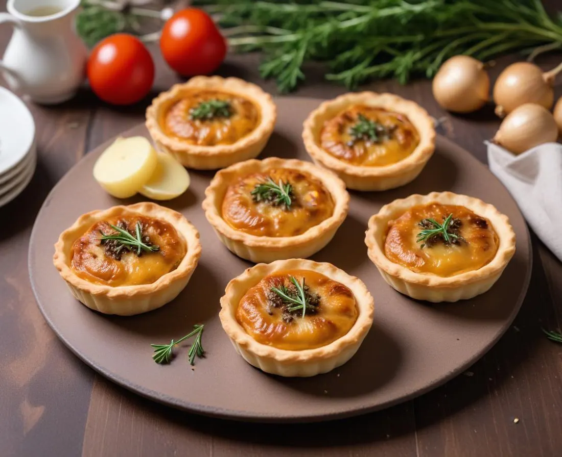 Mini-tartelettes aux champignons et à l'ail