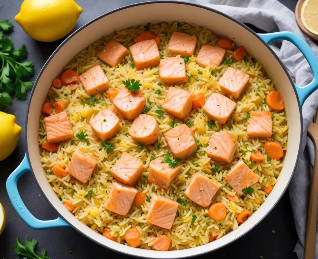 One Pot Riz au Saumon et Citron