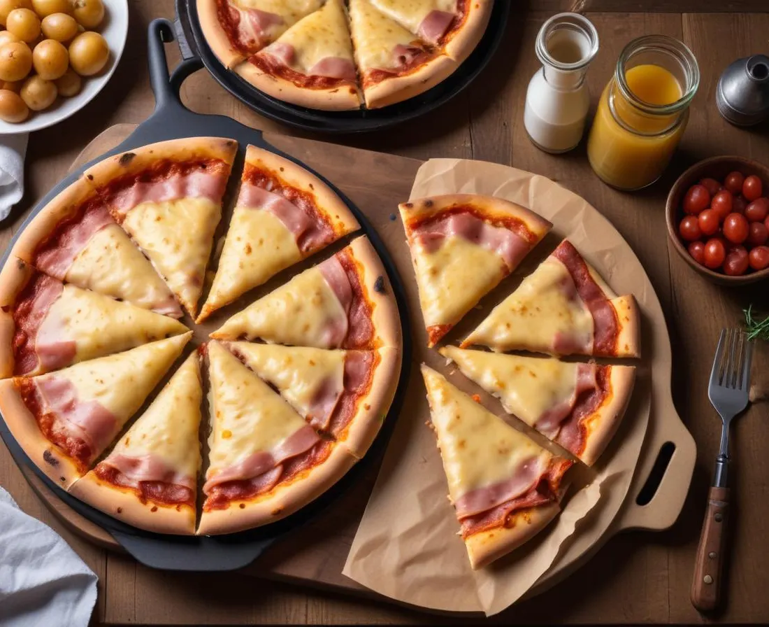 Pizza Montagnarde (Raclette, Pommes de Terre, Jambon Cru, Oignons)