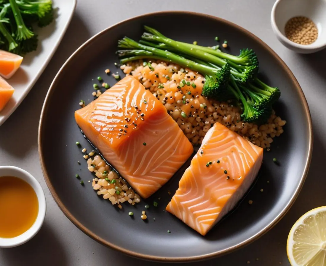 Pavé de Saumon Laqué au Miso et Sésame