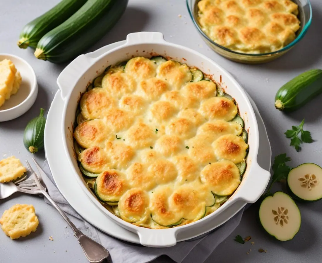 Gratin de Ravioles à la Crème de Courgette et Parmesan