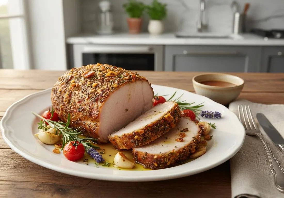Rôti de Porc aux Herbes de Provence et à l'Ail