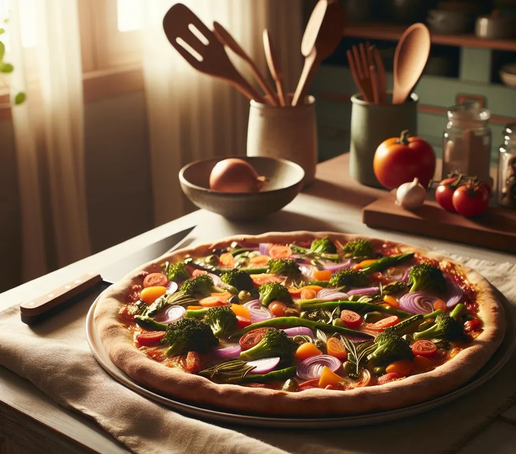 Pizza Maison aux Légumes de Saison
