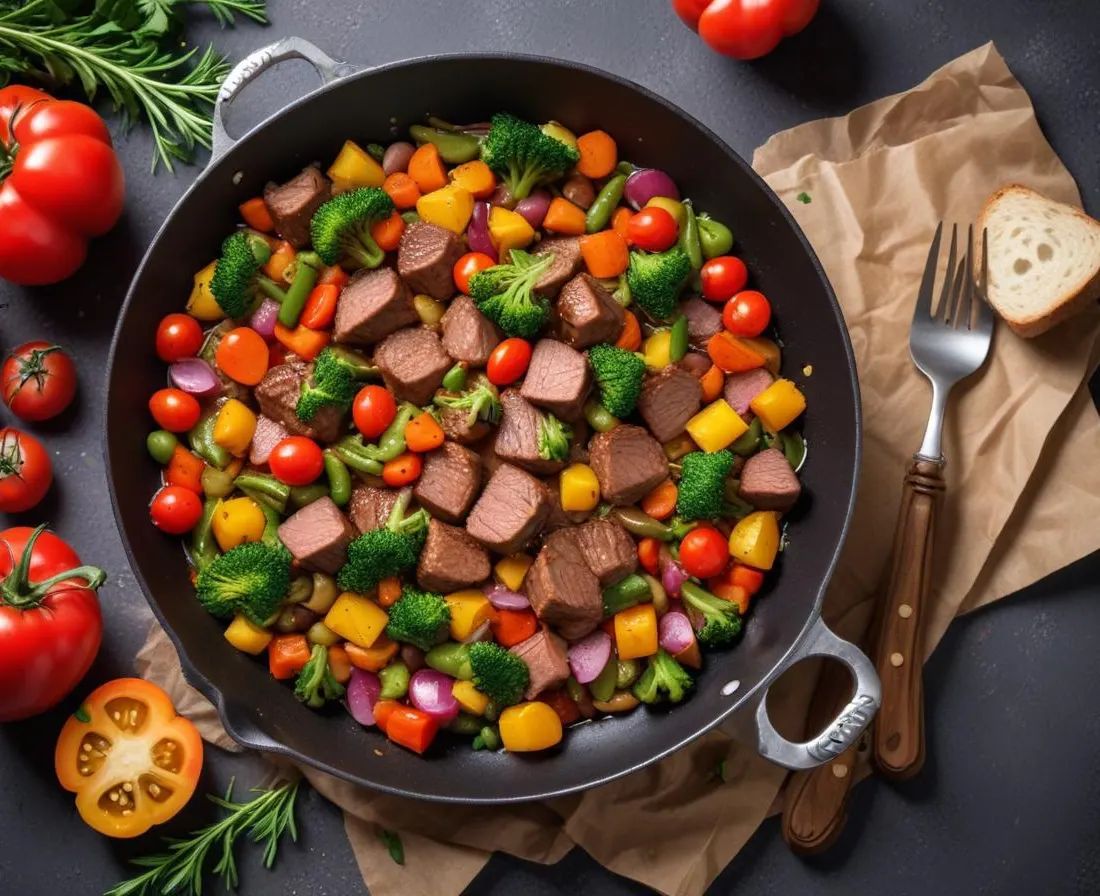 Sauté de Boeuf Printanier aux Légumes Frais