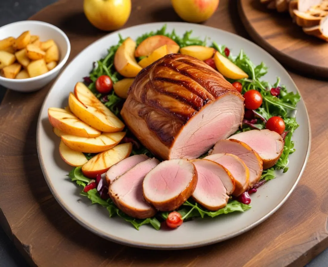 Rôti de Porc Dominical aux Pommes de Terre et Salade Croquante