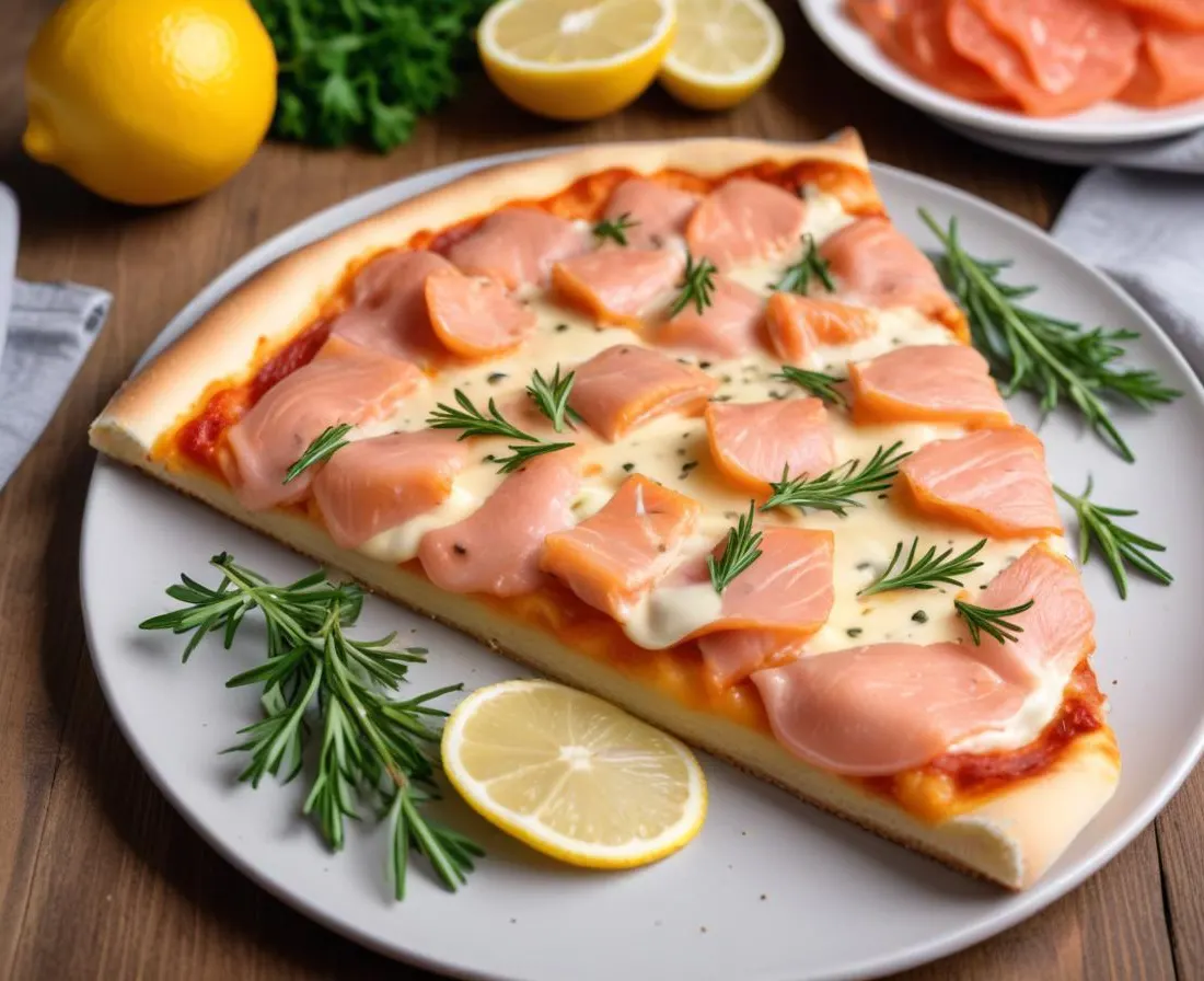 Pizza Nordique au Saumon Fumé, Crème Citronnée et Aneth
