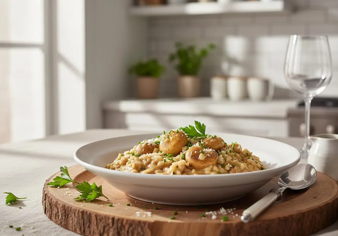 Risotto Crémeux aux Champignons de Paris