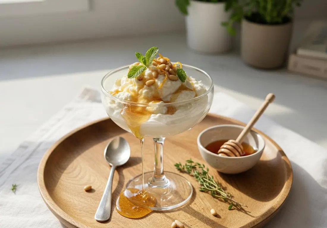 Crème Fouettée à la Ricotta et au Miel