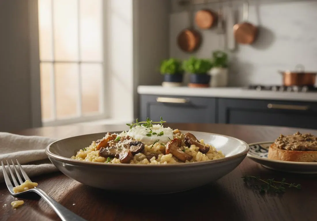Risotto Crémeux aux Champignons des Bois