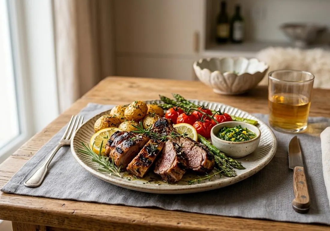 Collier d'Agneau Grillé aux Herbes à l'Air Fryer