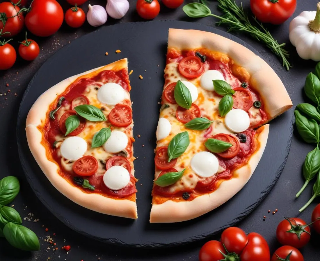 Pizza Maison aux Légumes Frais et Mozzarella