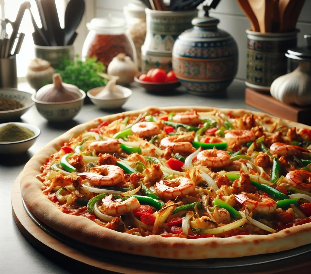 Pizza Orientale végétarienne