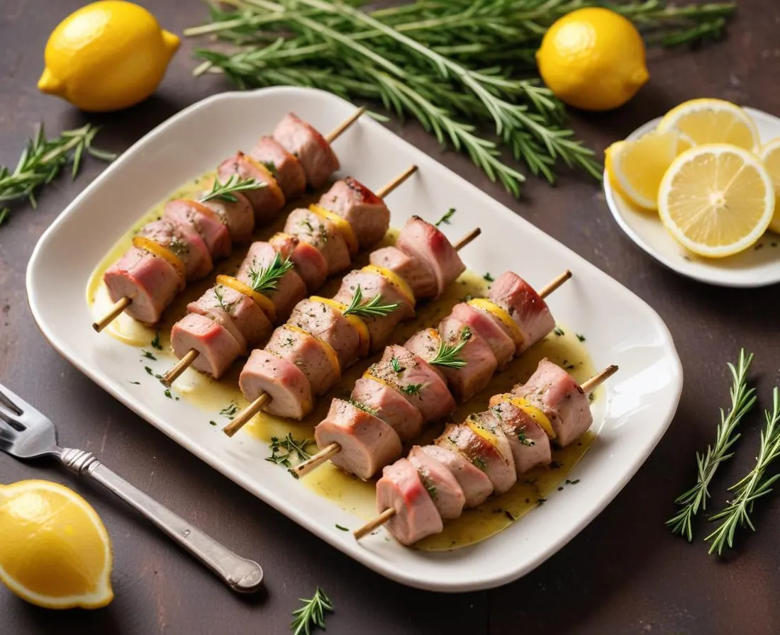 Brochettes de Porc aux Herbes de Provence et Citron