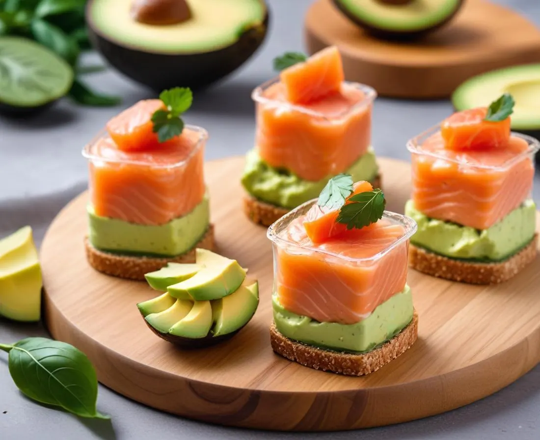 Verrines Éclatantes de Saumon Fumé et Avocat