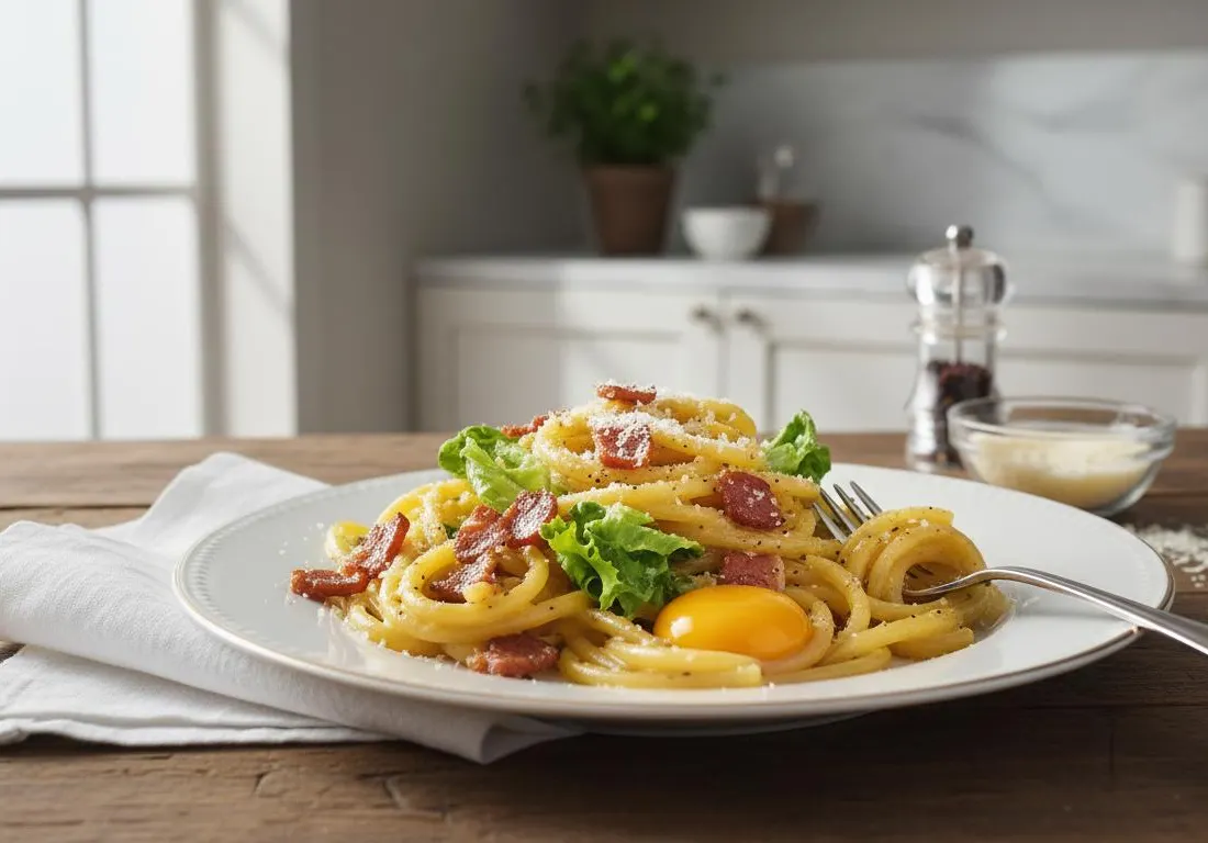 L'Authentique Pasta alla Carbonara Romaine
