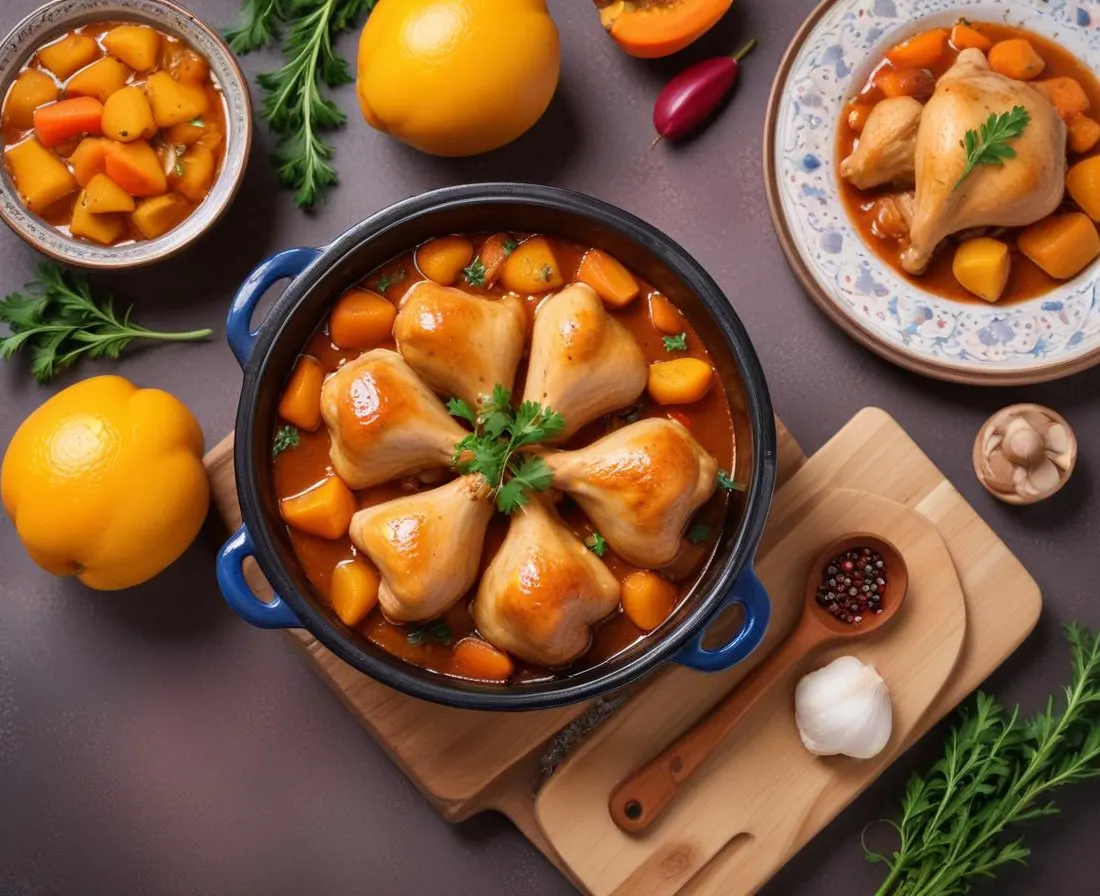 Tajine de Poulet aux Abricots