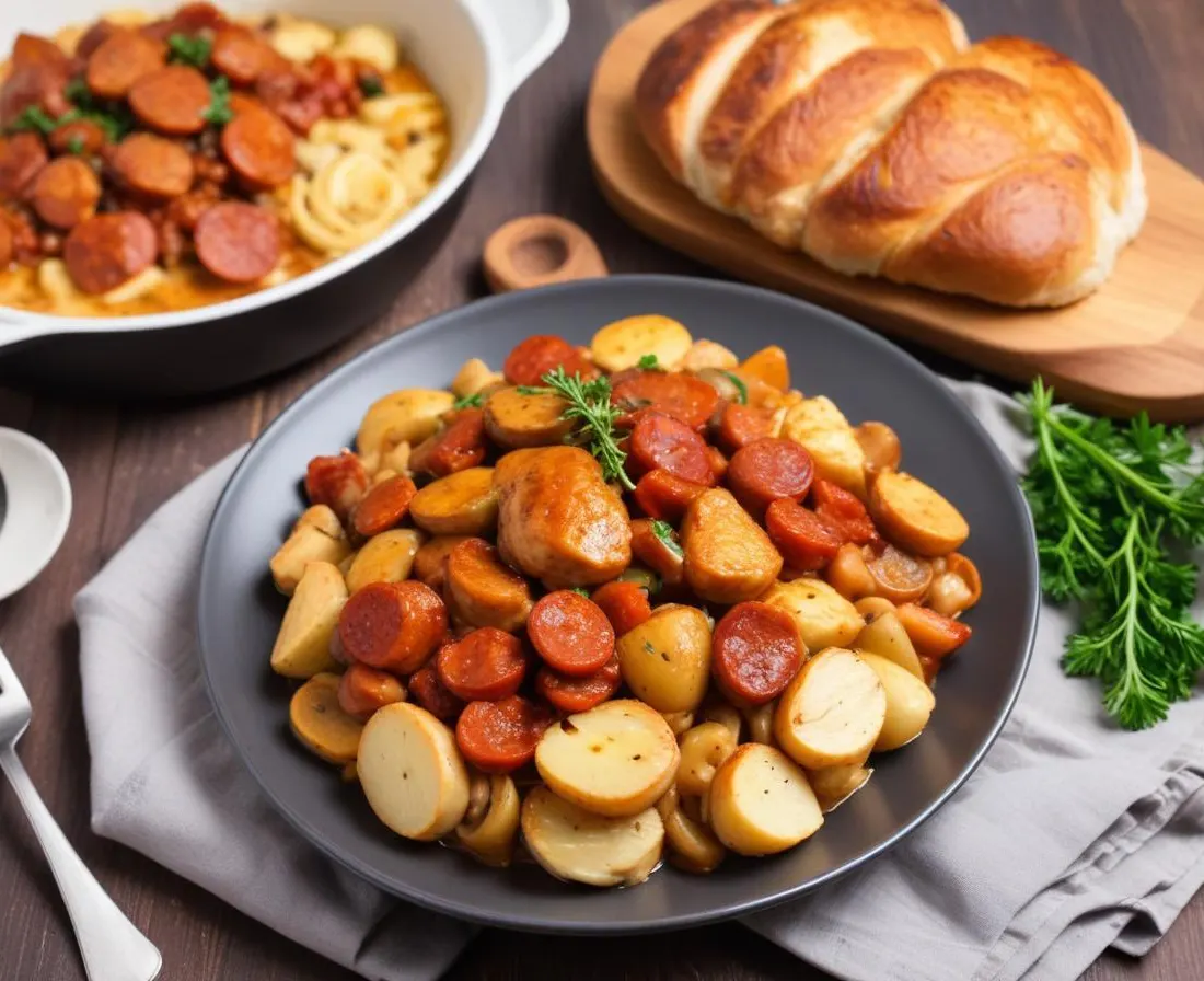 Sauté de Poulet au Chorizo et Champignons Crémés (Version Cookeola)