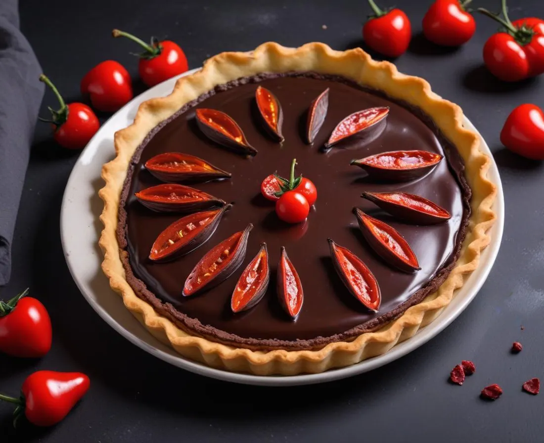 Tartelette au Chocolat Noir et Piment d'Espelette