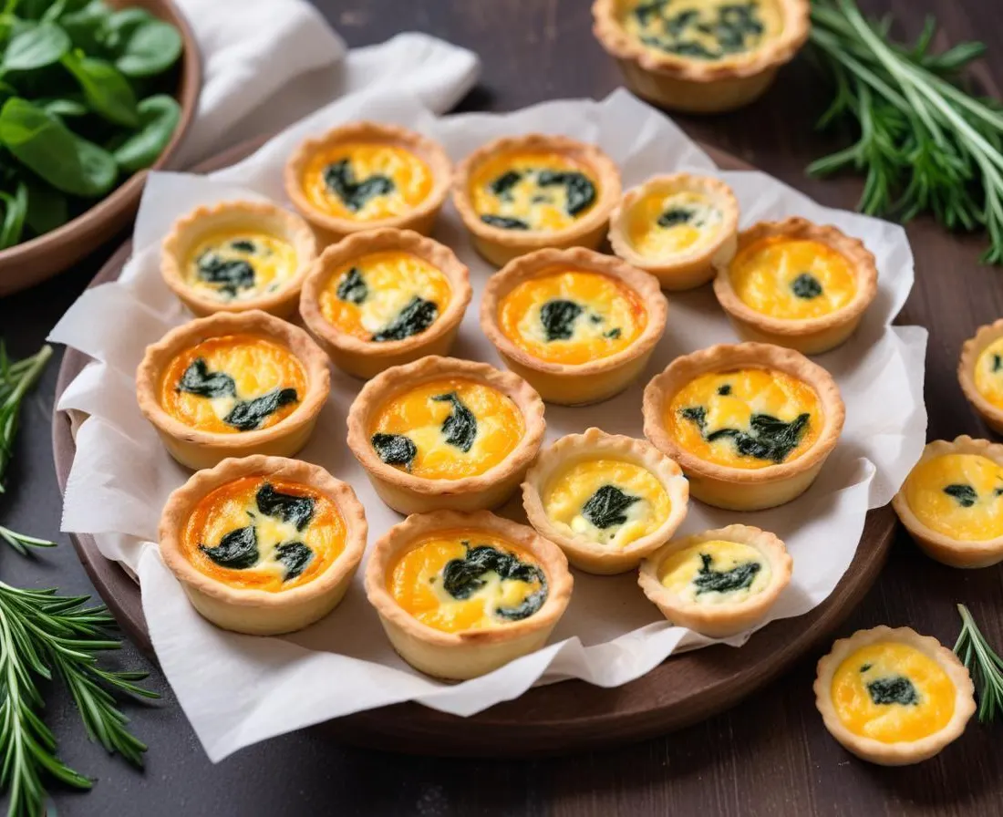 Mini quiches aux épinards et chèvre