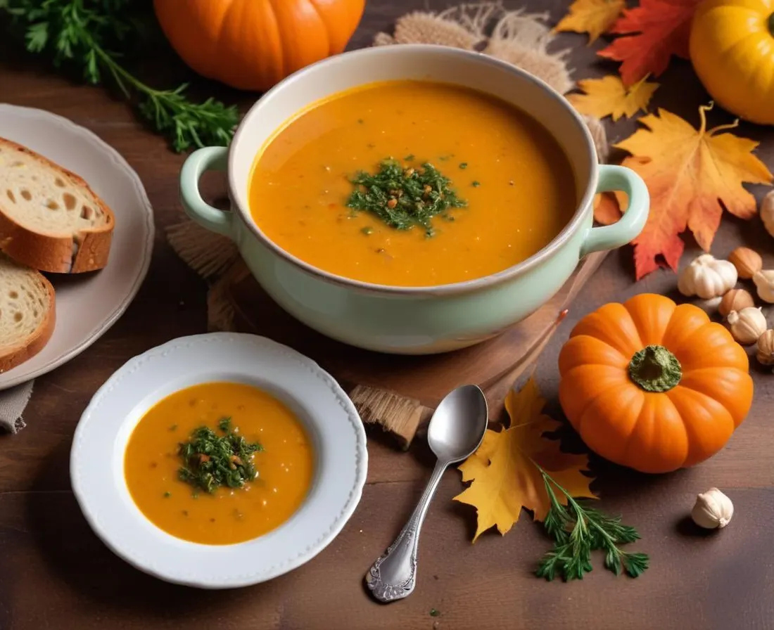 Soupe Crémeuse d'Automne aux Légumes Racines