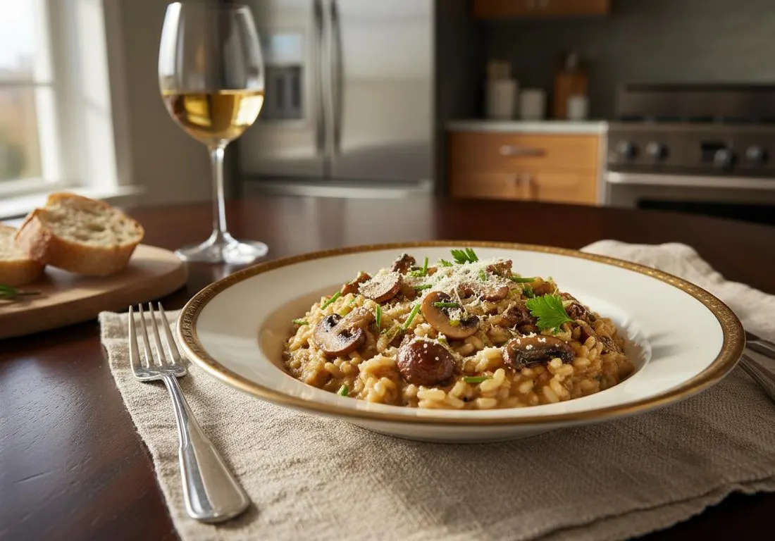 Risotto Crémeux aux Champignons des Bois