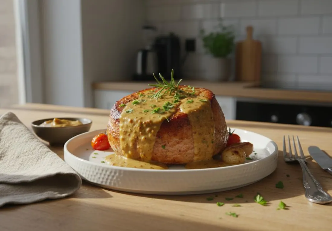 Rouelle de porc à la moutarde à l'Air Fryer