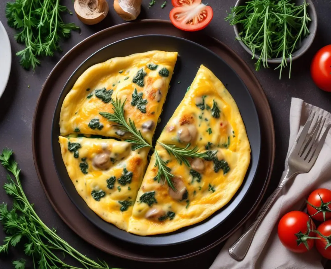 Omelette Gourmande aux Champignons et Fines Herbes