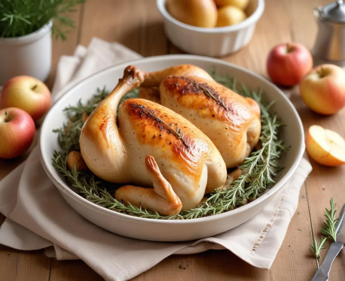 Poulet Rôti aux Herbes de Provence et Pommes de Terre Nouvelles