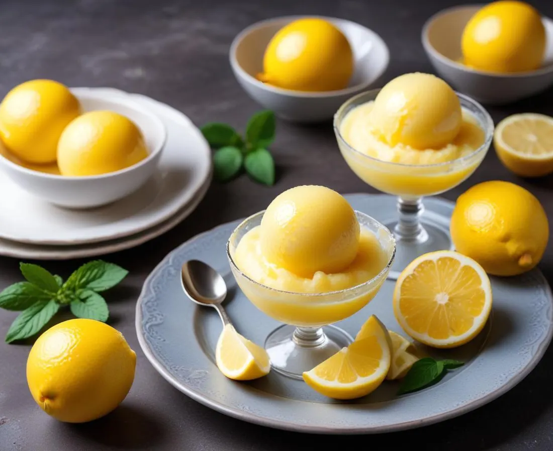 Sorbet Citron Maison Rafraîchissant