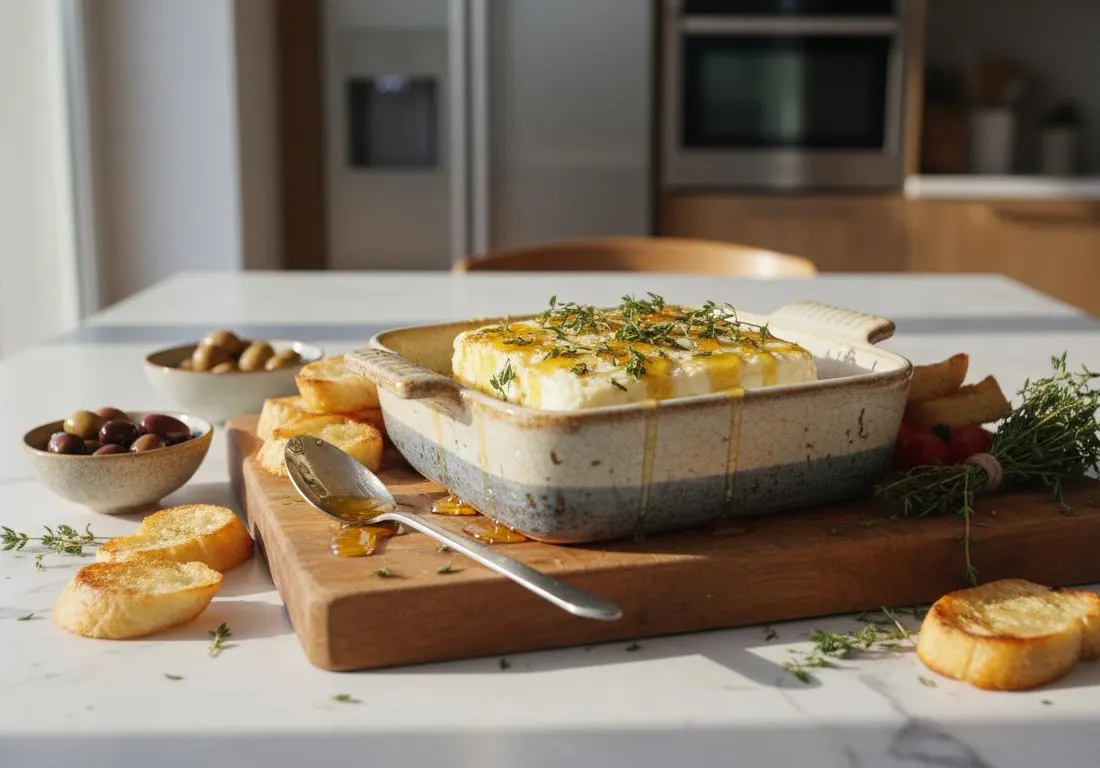 Feta Rôtie au Miel et au Thym