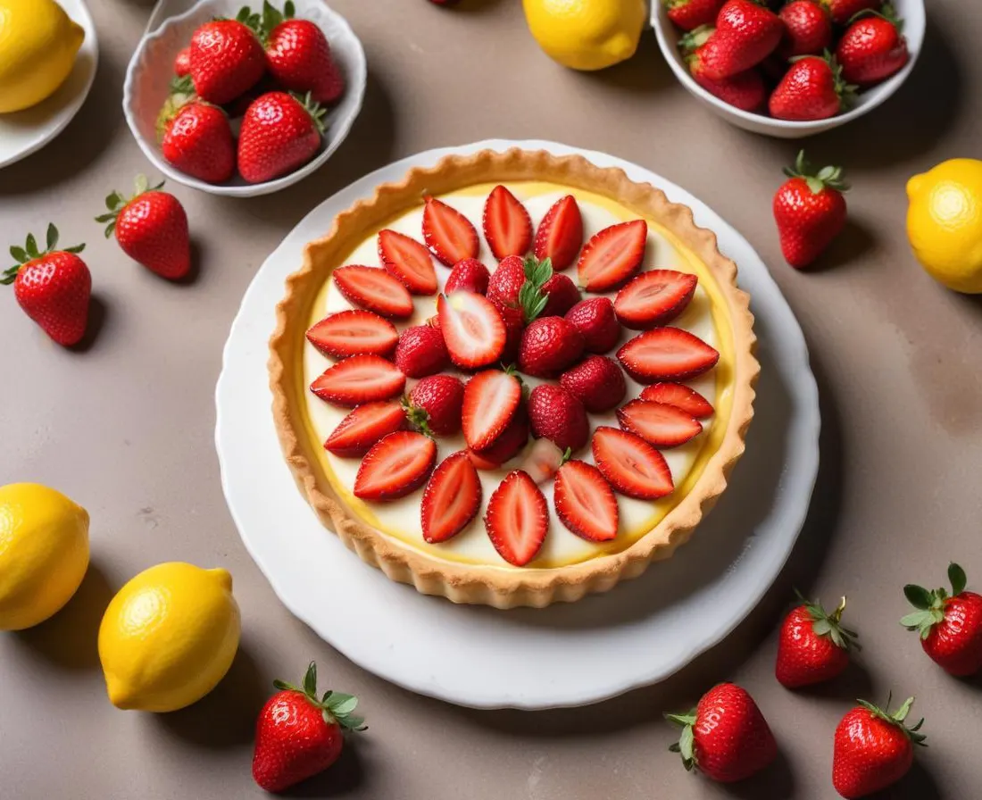 Tartelette Citron et Fraises Fraîches
