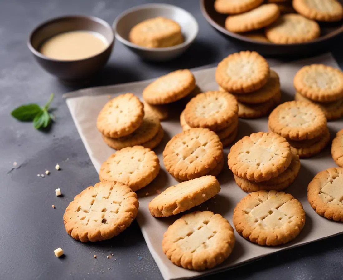 Cookies salés au tofu fumé et sésame