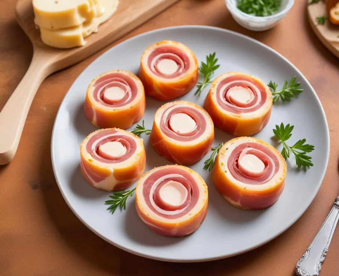 Roulés de jambon cru au fromage frais