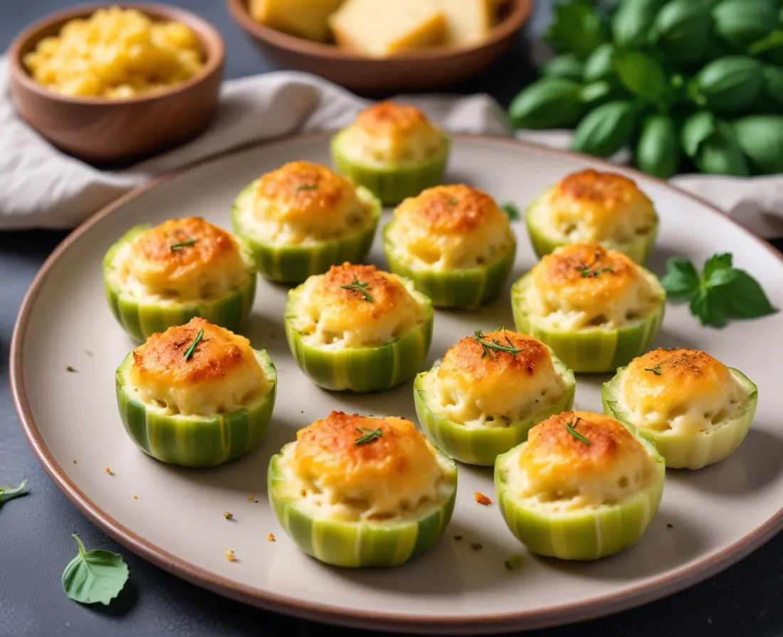 Bouchées de courgettes farcies au fromage