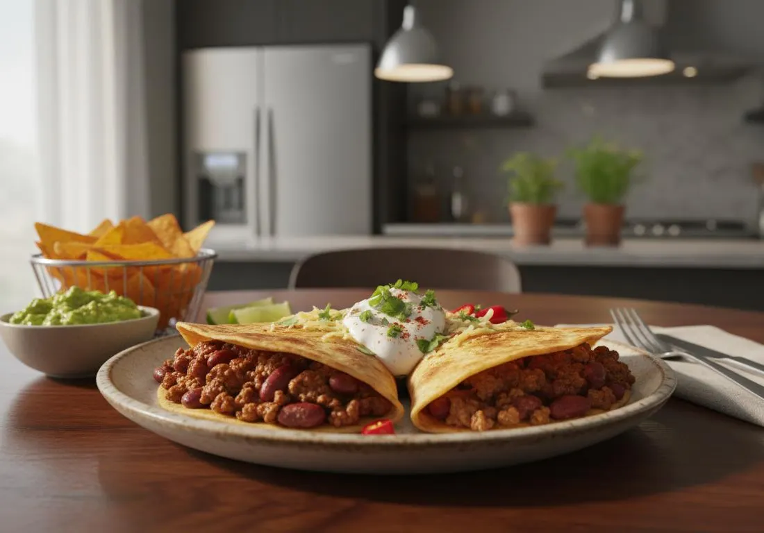 Tortillas au Bœuf et Haricots Rouges façon Chili