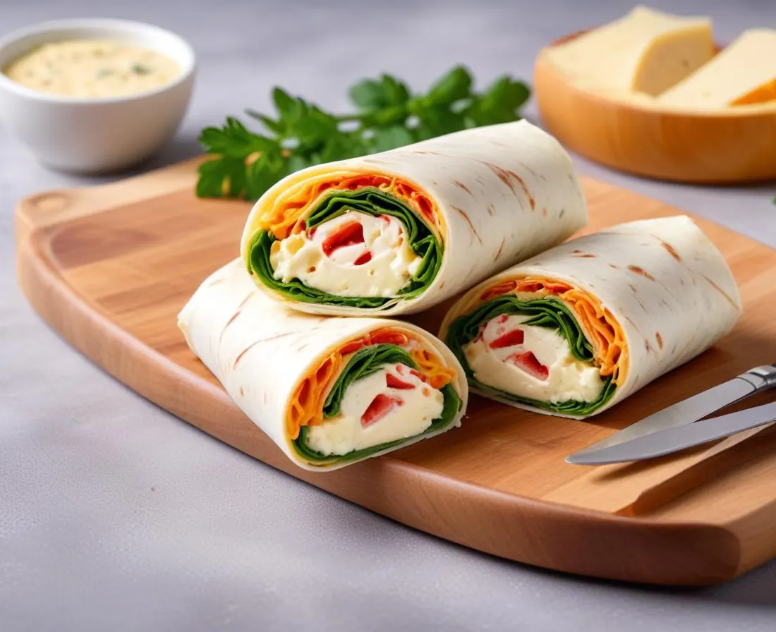 Wrap à la Truite Fumée et Fromage Frais