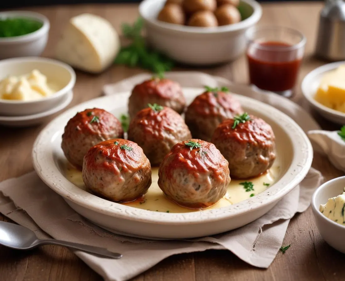 Boulettes de viande farcies au fromage