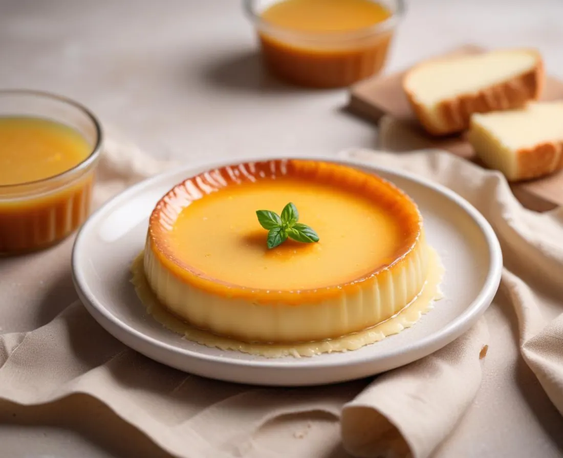 Flan de fèves à la crème de parmesan