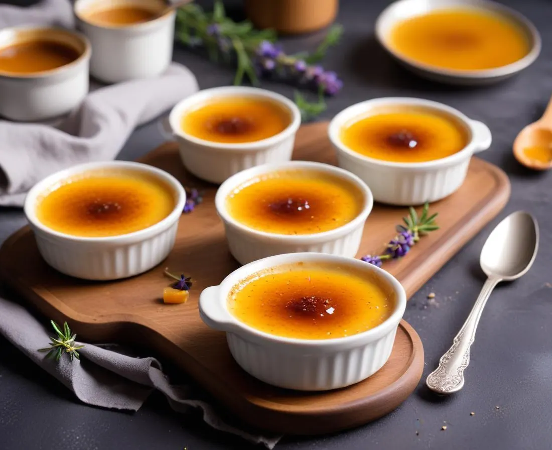 Crème brûlée à la lavande et caramel au beurre salé
