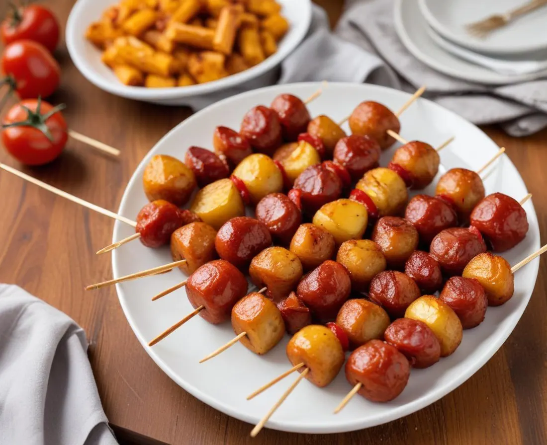 Brochettes de lotte et chorizo