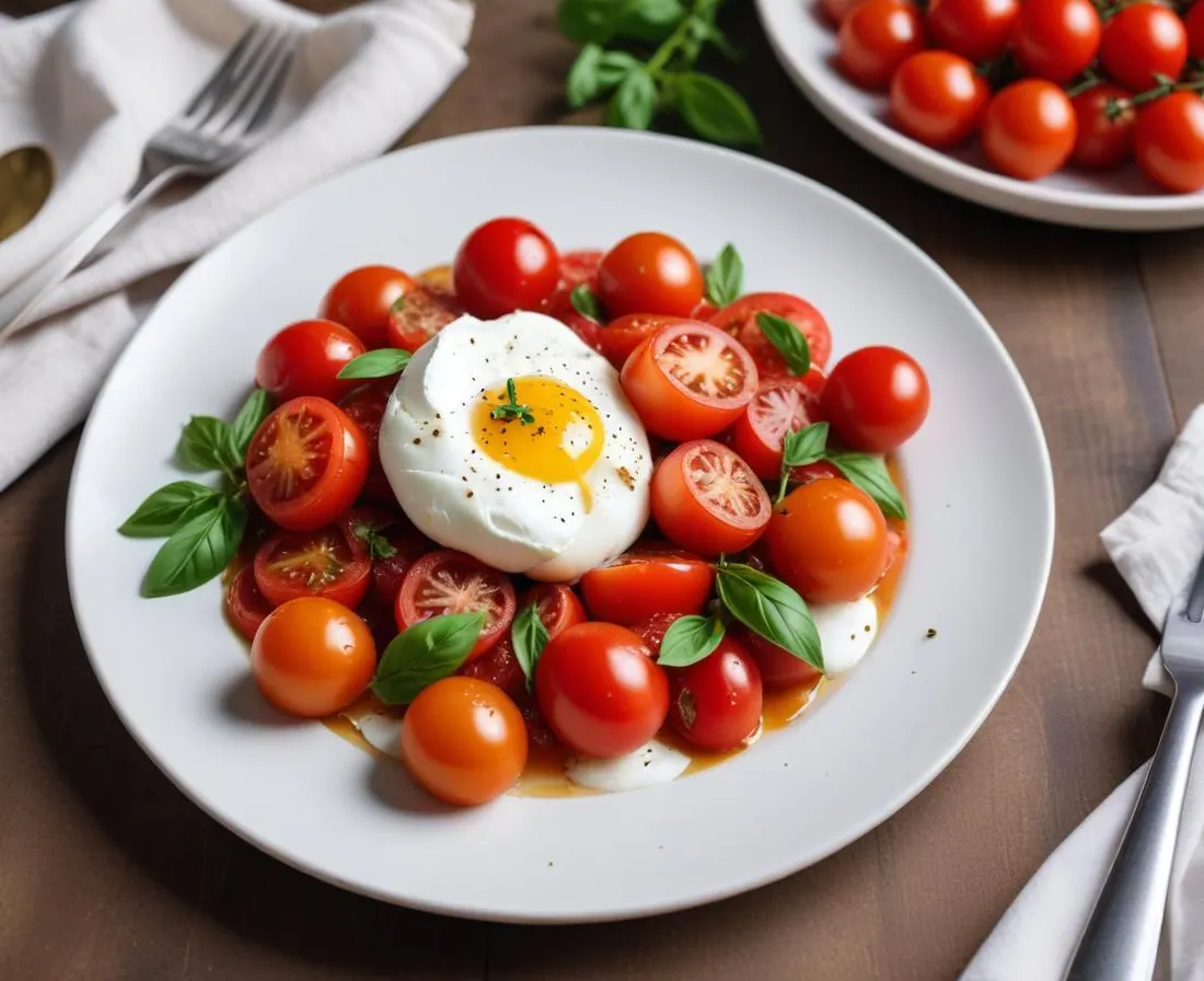 Pinsa Burrata & Tomates Cerises Fraîches