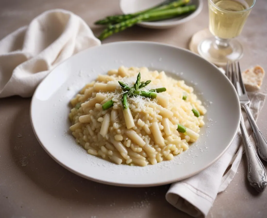 Risotto aux asperges et parmesan