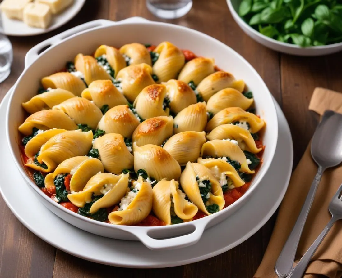 Conchiglioni farcis aux épinards et ricotta