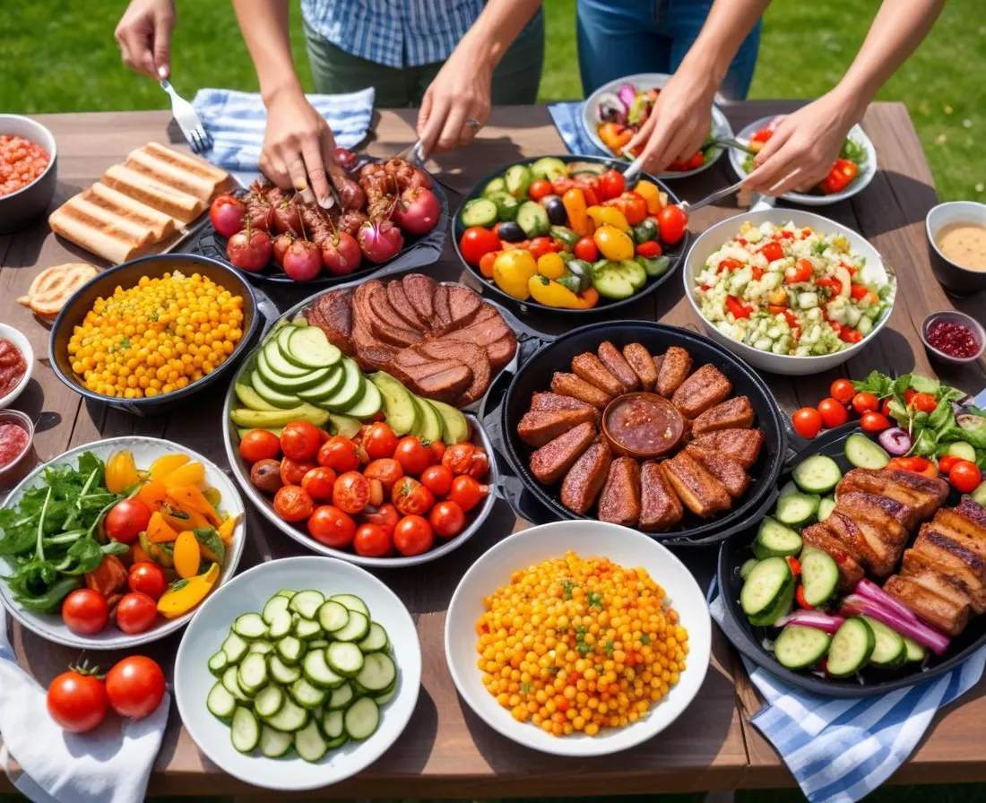 Barbecue Estival : Grillades, Salades et Légumes