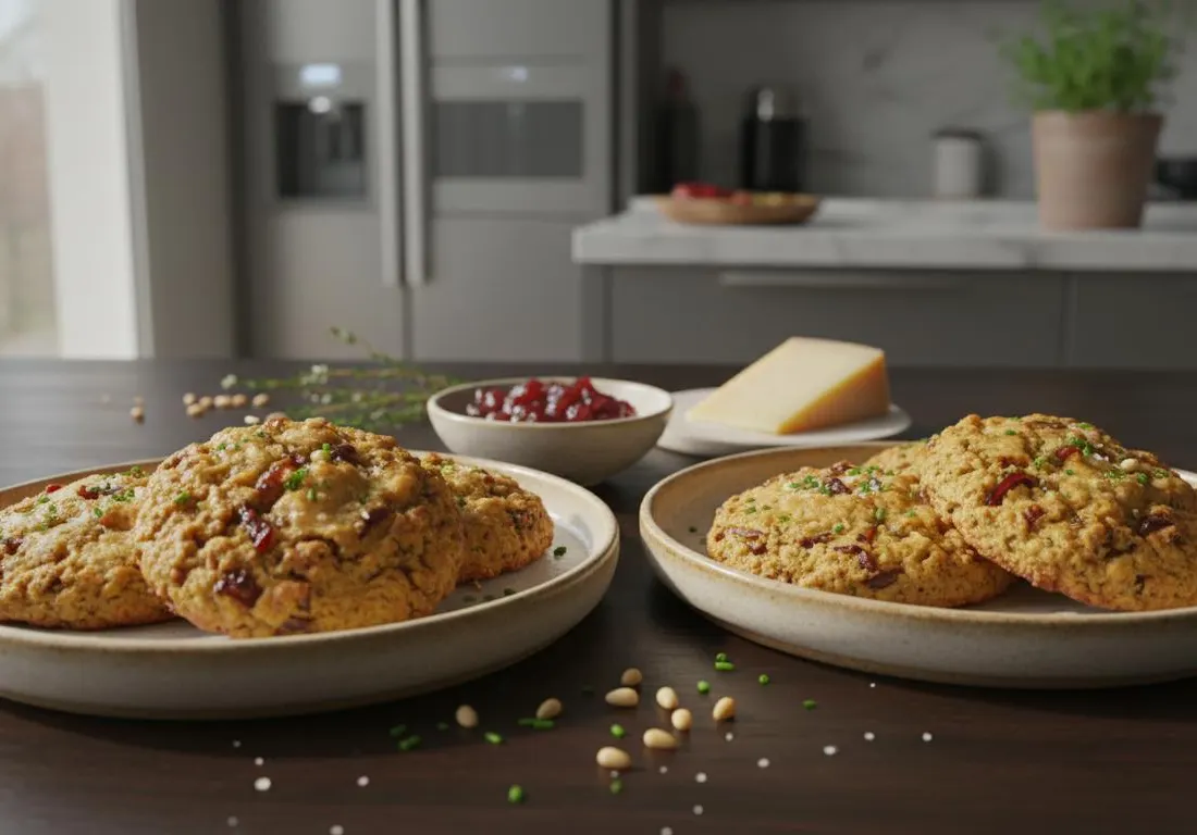 Cookies Salés aux Oignons Caramélisés et Comté pour Deux