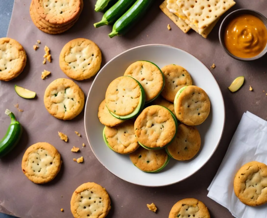 Cookies salés courgette, curry et fromage