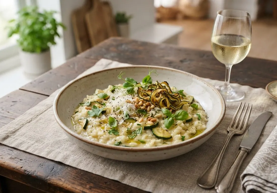 Risotto crémeux aux courgettes