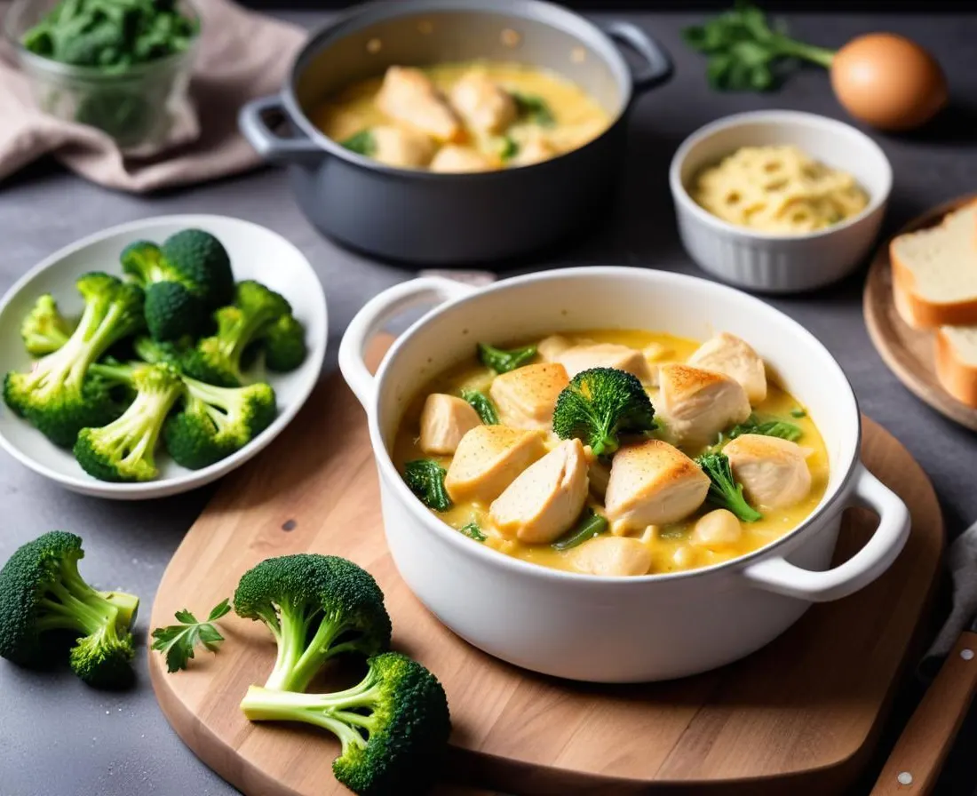 One Pot Pâtes crémeuses au poulet et brocolis
