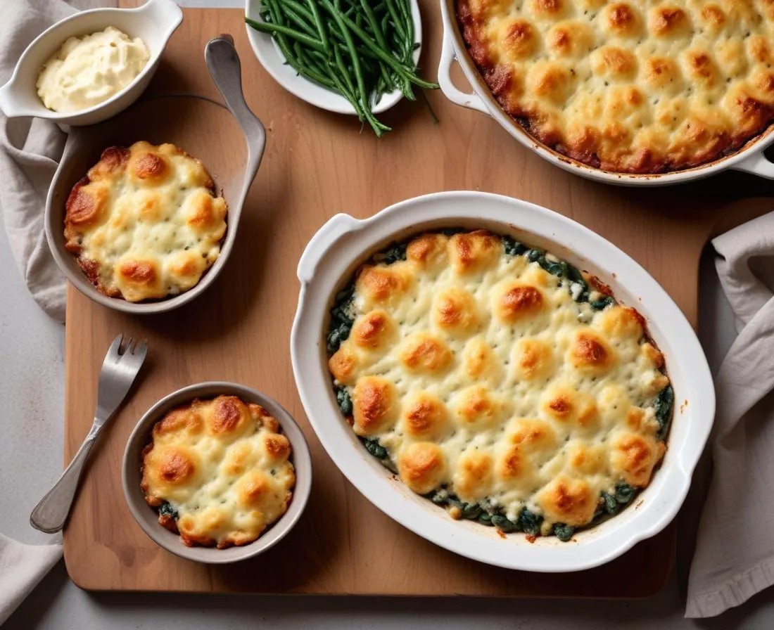 Gratin de haricots blancs, épinards et ricotta