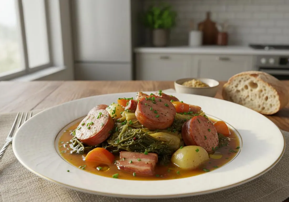 Potée de Chou Vert aux Saucisses Fumées